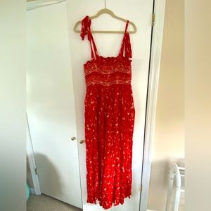 Free People Floral Jumpsuit (worn once)